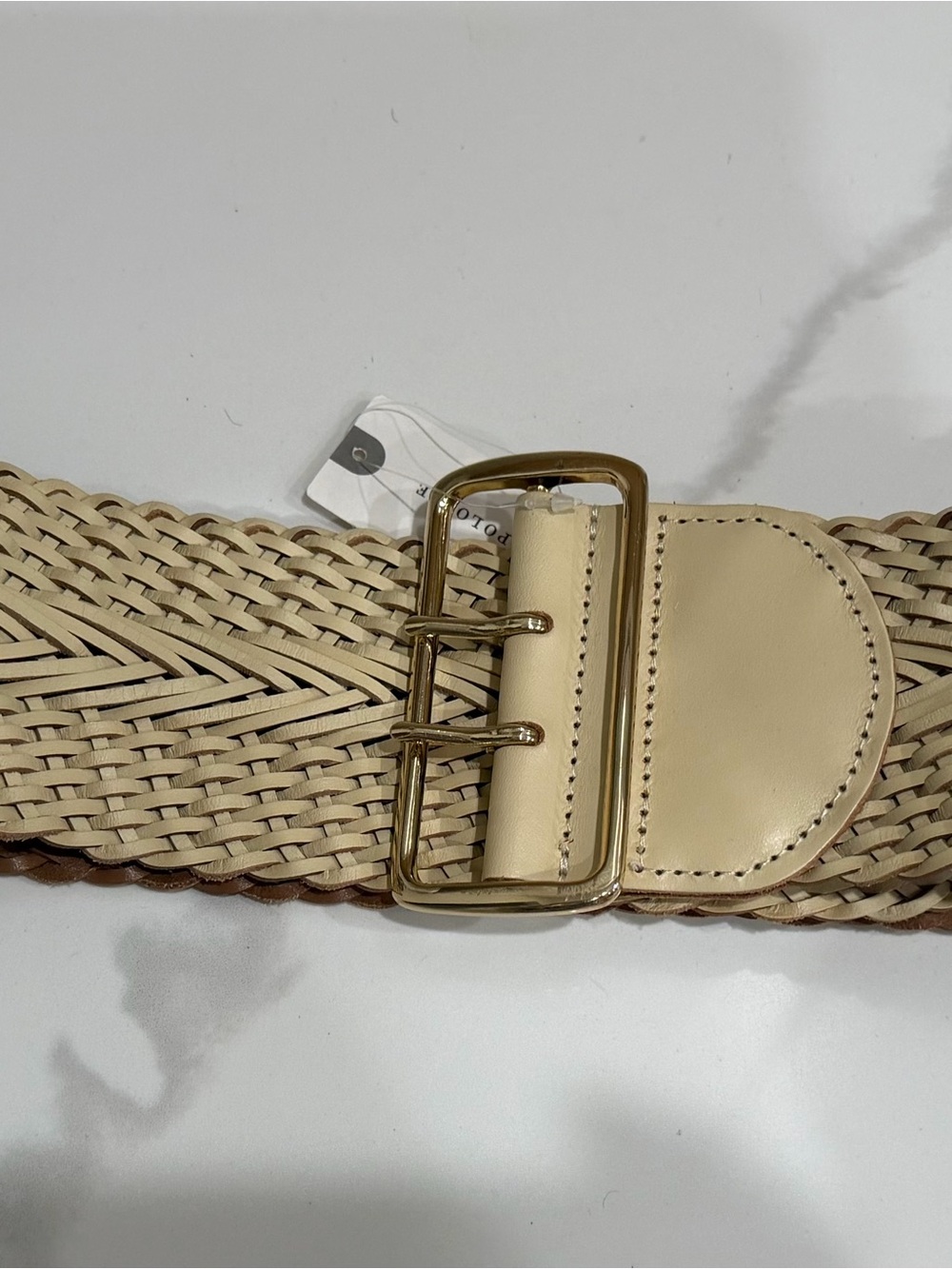 NWT Anthropologie Braided Wide Genuine Leather Belt Small - Picture 2 of 3